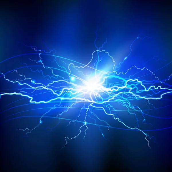 Blue Lightning Background — Stock Vector