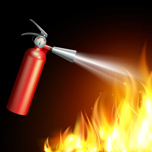 Fire Extinguisher Illustration — Stock Vector