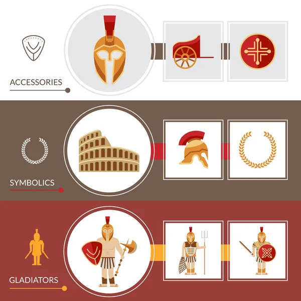 Gladiator Banner Set — Vector de stoc