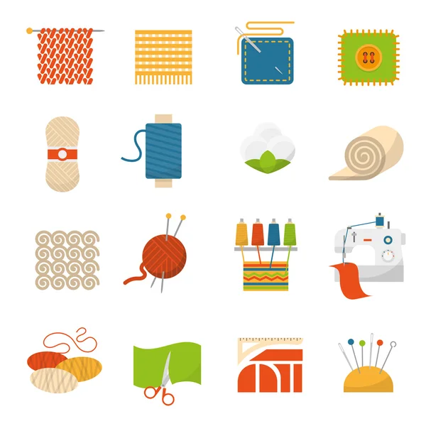 Textile Industry Icons — Stock Vector