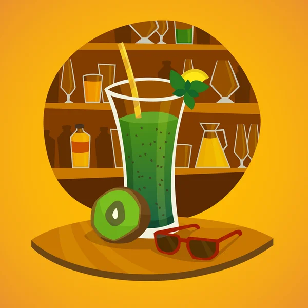 Concepto de barra de jugo — Vector de stock