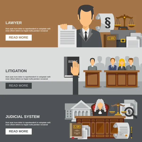 Hukuk afiş kümesi — Stok Vektör