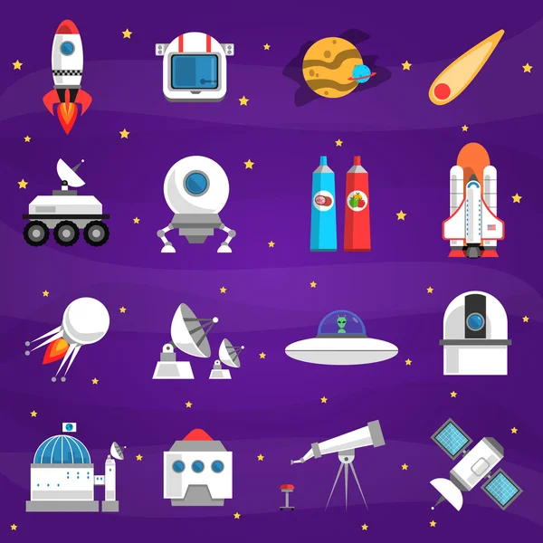 Space Icons Set — Stock Vector