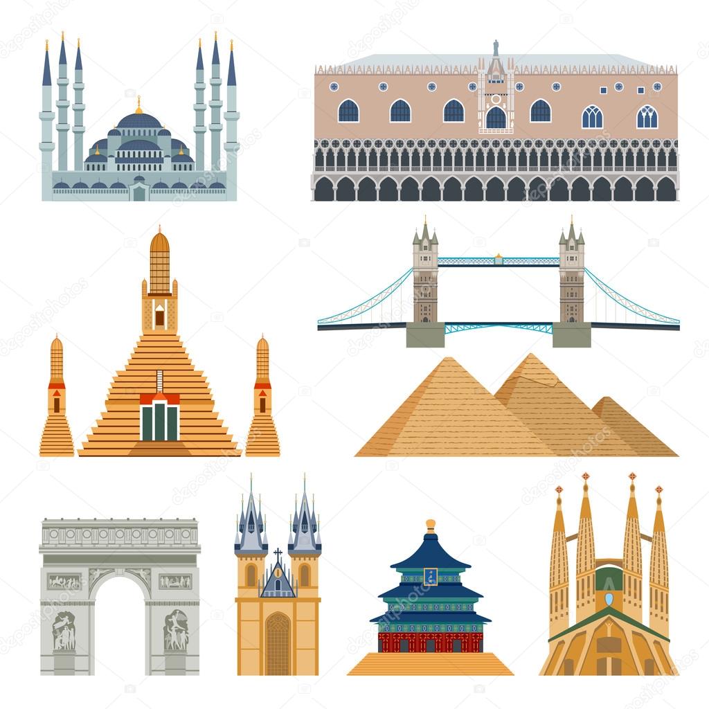 Landmarks And Monuments Set