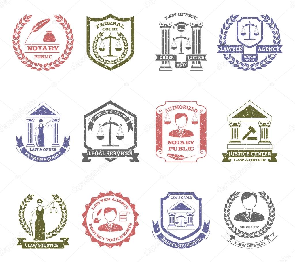 Law And Order Logo Stamps Set