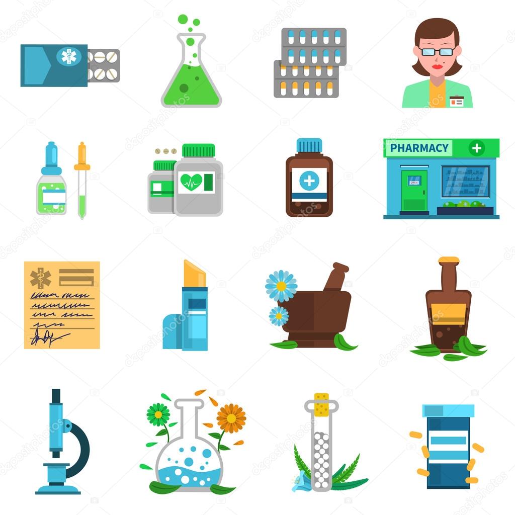 Pharmacy Icons Set