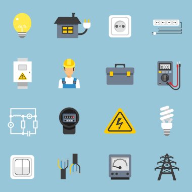 Electricity Icons Set clipart