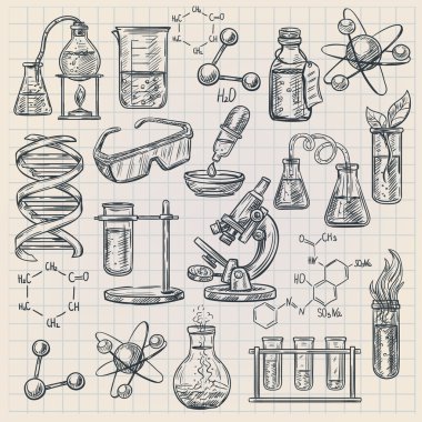 Kimya simgesi Doodle tarzı