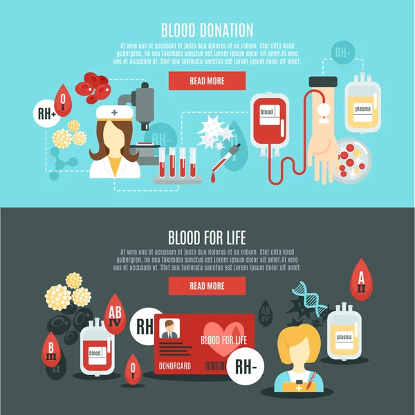 Blood Donor Banner — Stockvector