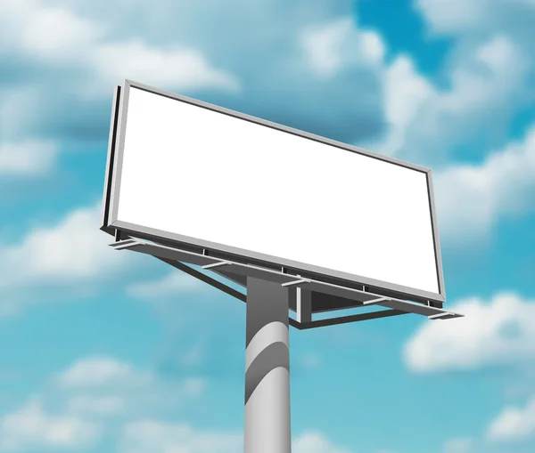 Billboardu proti obrazu den pozadí oblohy — Stockový vektor