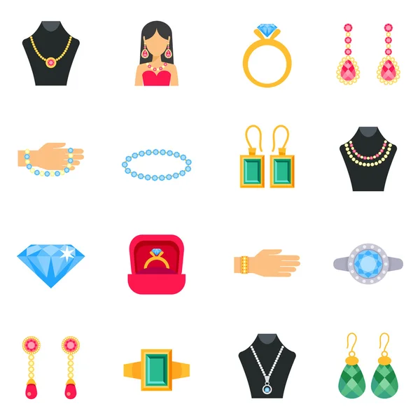 Jewelry Icons Set — Stock Vector