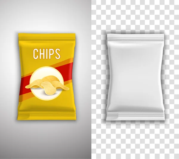 Design de embalagem de chips — Vetor de Stock