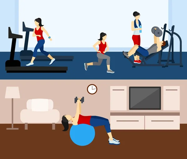 Fitness Workout Banner — Stockvector