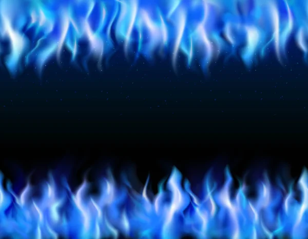 Frontières carrelables Blue Fire — Image vectorielle