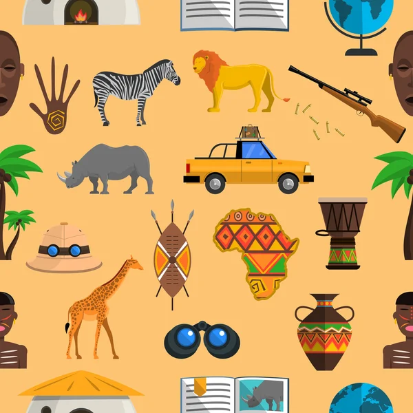 Afrika seamless mönster — Stock vektor
