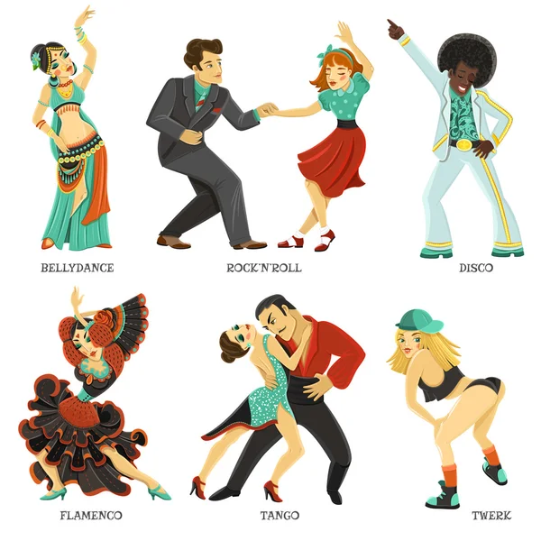 Popular Native Dance Flat Icons Set - Stock Image - Everypixel