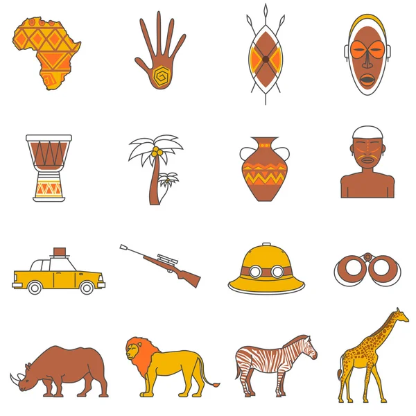 Set de iconos Safari — Archivo Imágenes Vectoriales