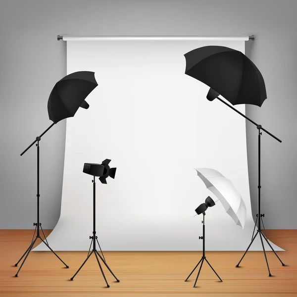 Photo Studio Design Concept — Stock Vector