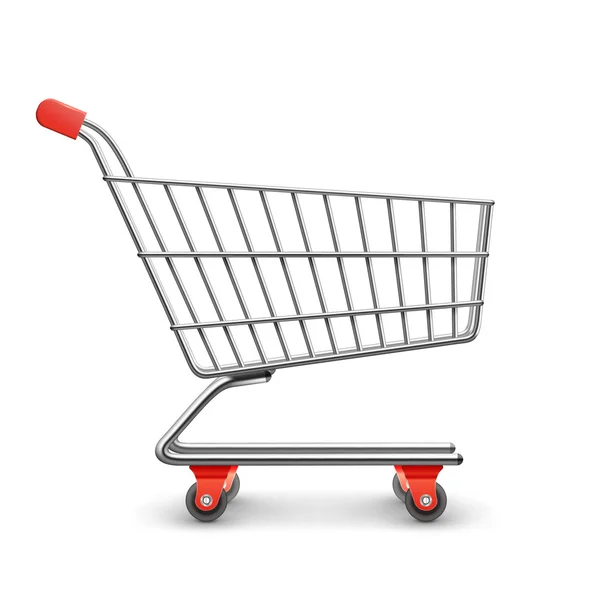 Carrito de compras realista — Vector de stock