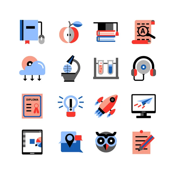 Online Education Icons Set — Stock Vector