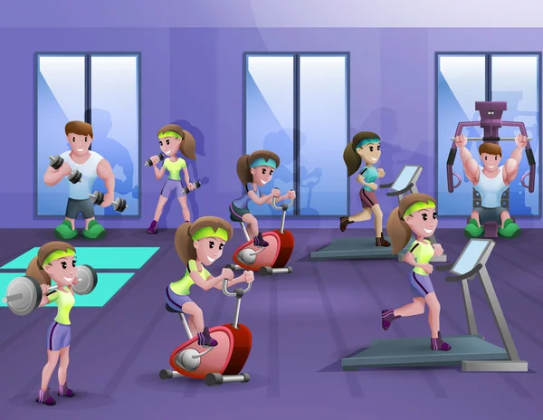 Póster Sala de fitness — Vector de stock