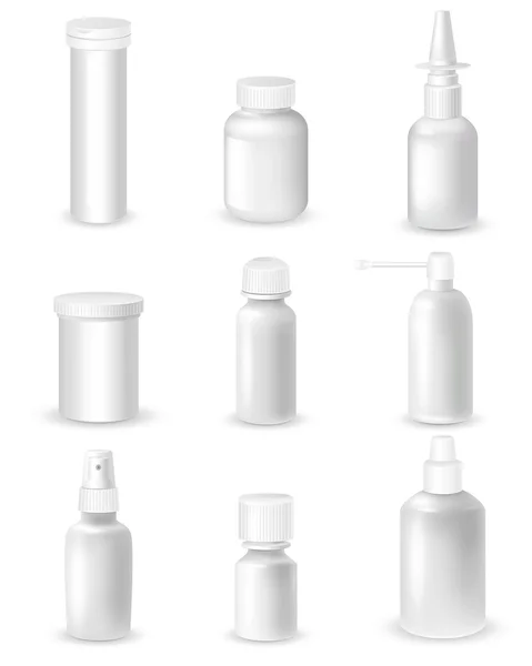 Medicine Bottles Set — Stock Illustration Medicine Bottles Set Royalty Free Stock Vectors