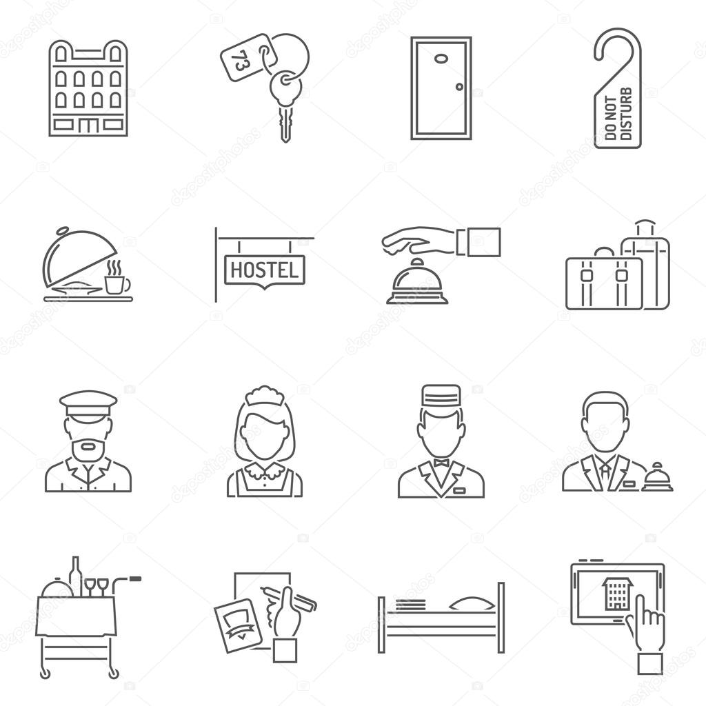 Hotel Icons Line Set