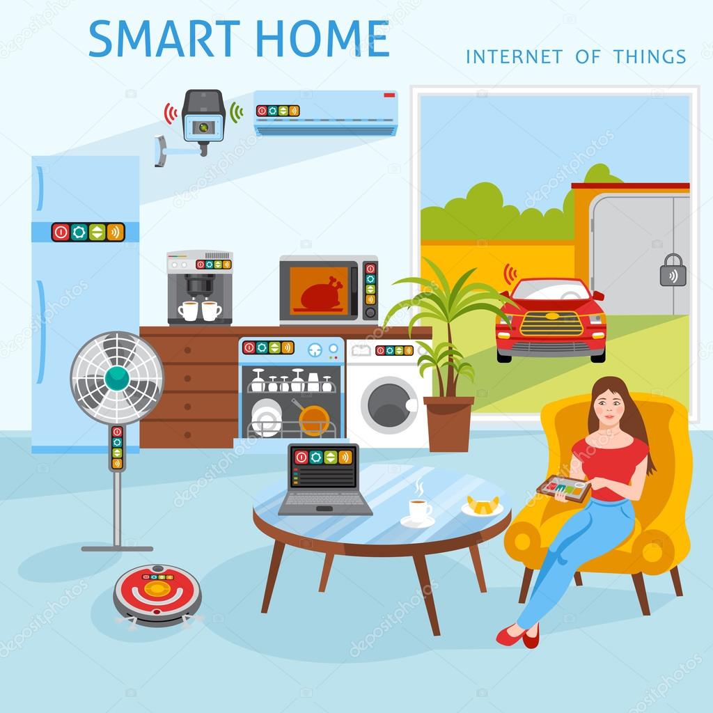 Internet of things smart home concept