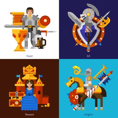 Set Of 2x2 Knight Images clipart
