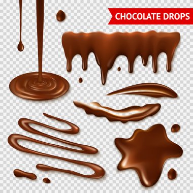 Chocolate transparent set clipart