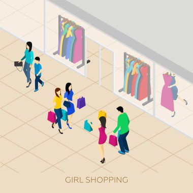 Shopping Isometric Illustration