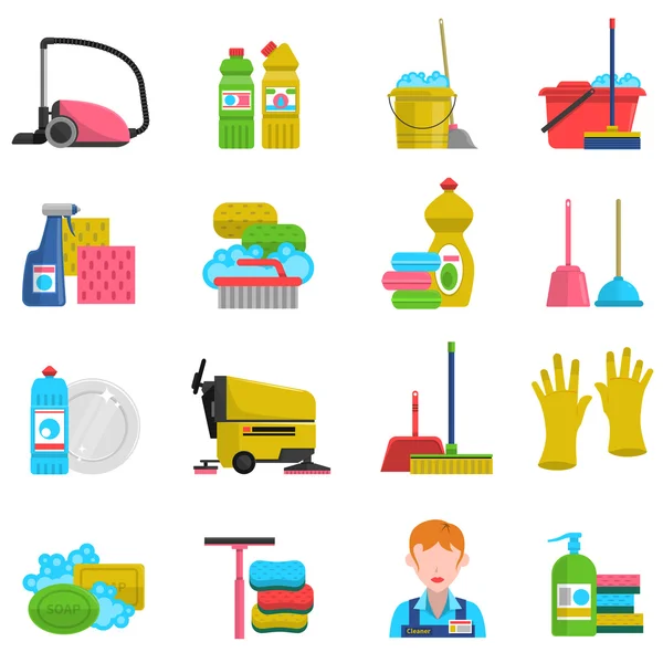 Cleaning Icons Set — Stock Vector