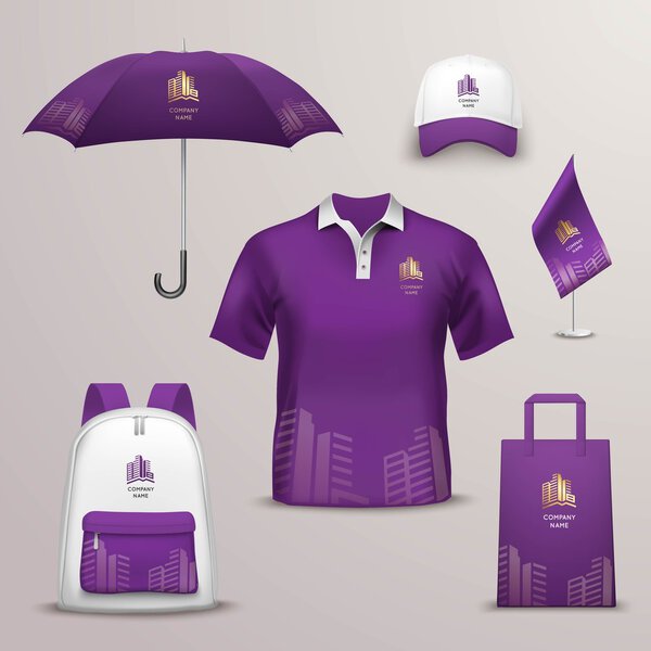 Promotional Souvenirs Design Icons For Corporate Identity