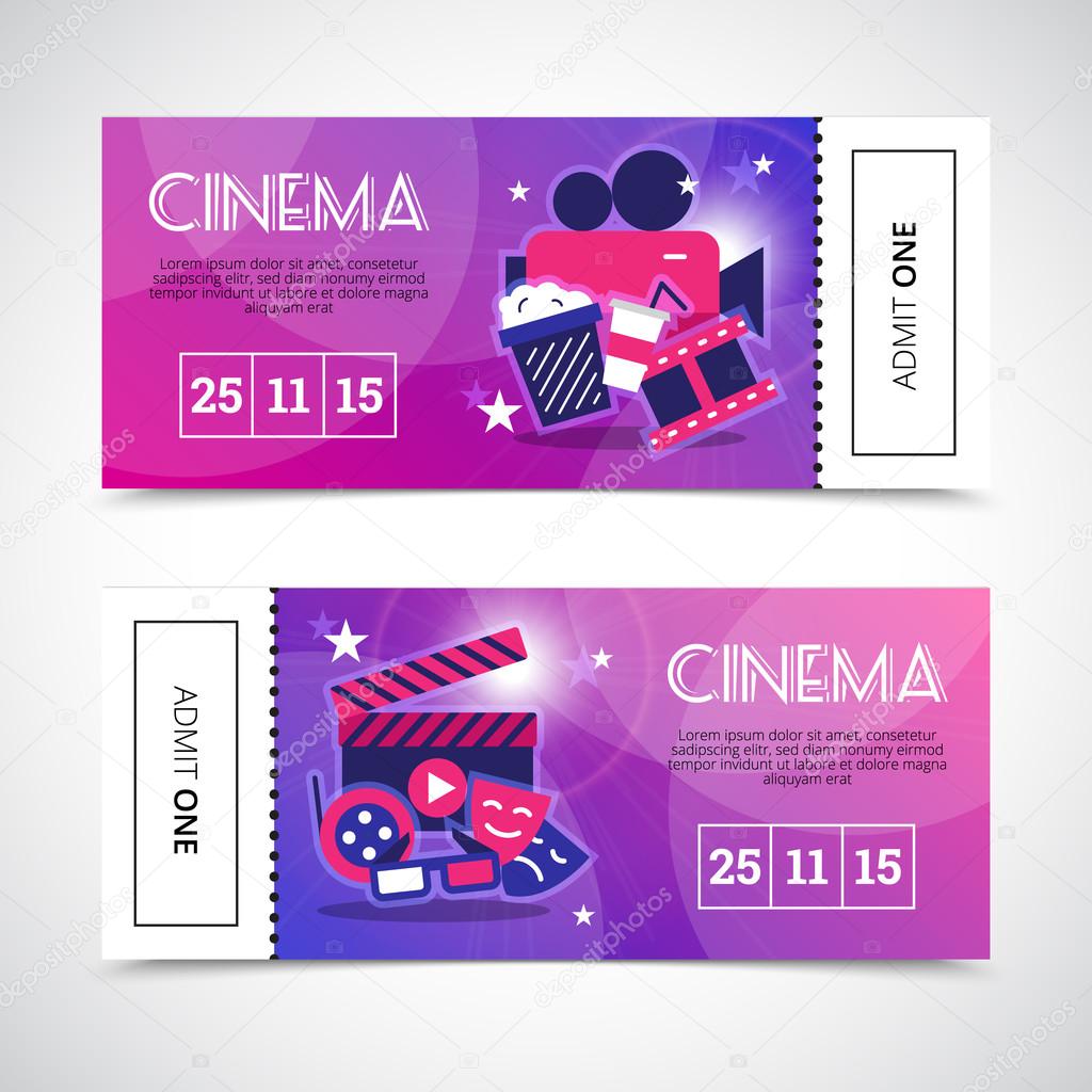 Cinema Horizontal Banners In Ticket Form