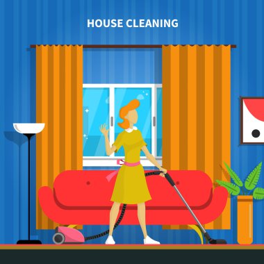 House Cleaning Background Illustration