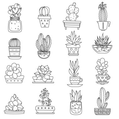 Kaktüs satır Icons Set