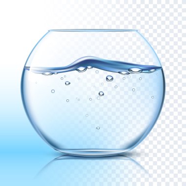 Fishbowl With Water Flat Pictogram