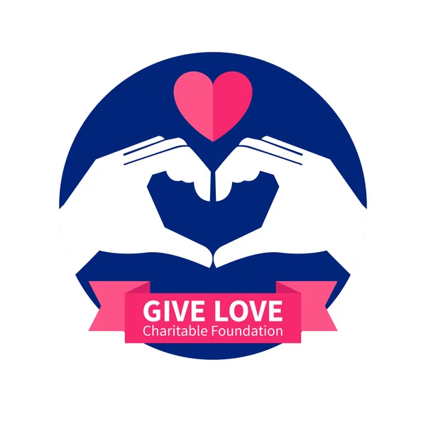 Charitable Foundation Logo Illustration — Stok Vektör