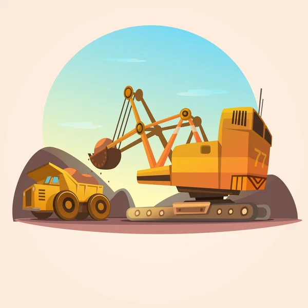 Mining concept illustration — Stock Vector