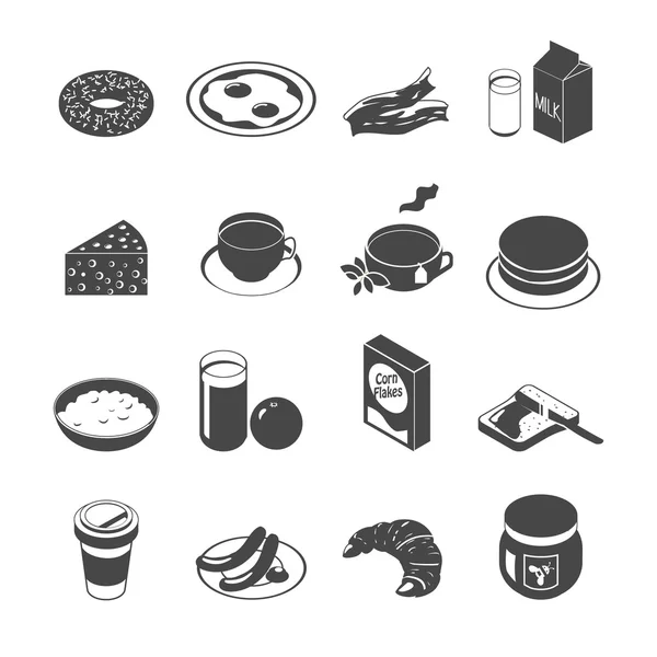 Icono de desayuno conjunto — Archivo Imágenes Vectoriales