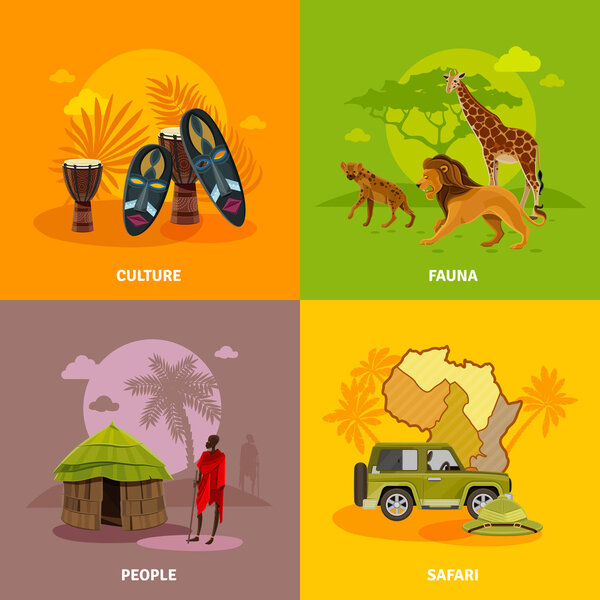 Africa Concept Icons Set