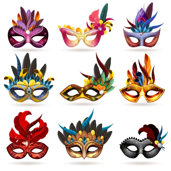 Ensemble d'icônes de masque — Image vectorielle