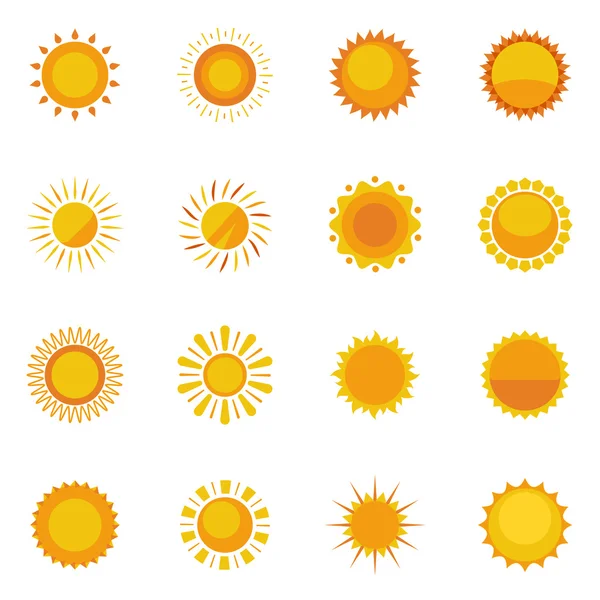 Sun Icons Collection — Stock Vector