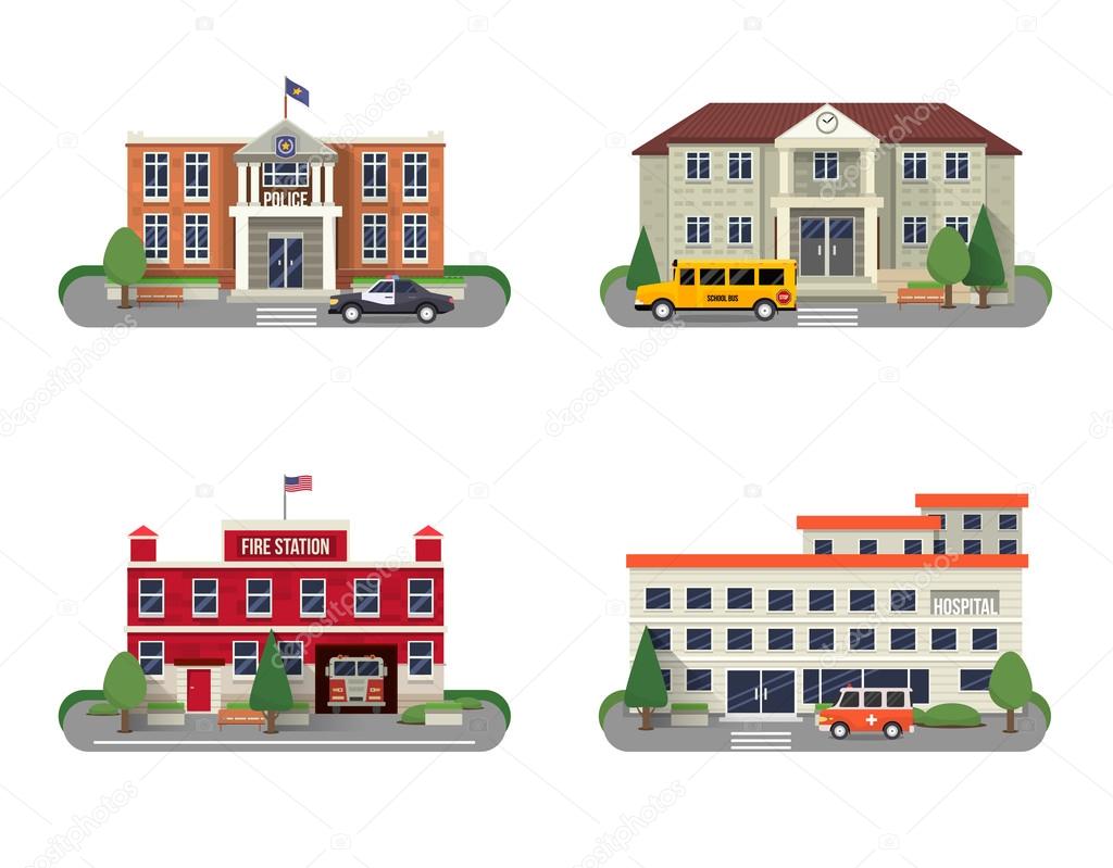 Municipal buildings set