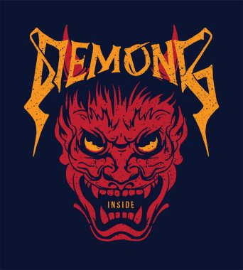 kanatlı kafatası, vektör illüstrasyonu