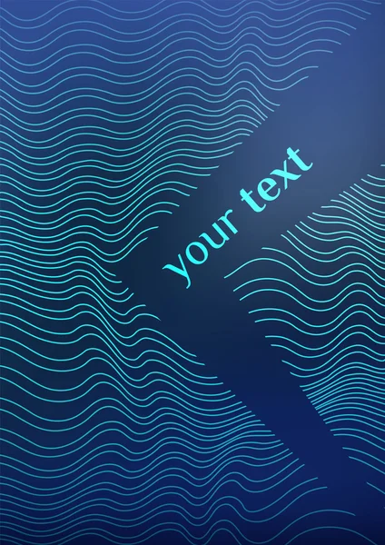 Blauer Wellenhintergrund mit Platz für Text — Stockvektor