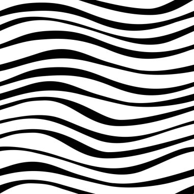 İnce ve pürüzsüz çizgiler. Basit siyah mürekkep dalgaları.