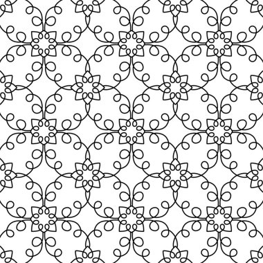 Beyaz üzerine soyut siyah çizgiler. Minimalist vektör elle çizilmiş pürüzsüz desen. Renklendirme için basit ögeler