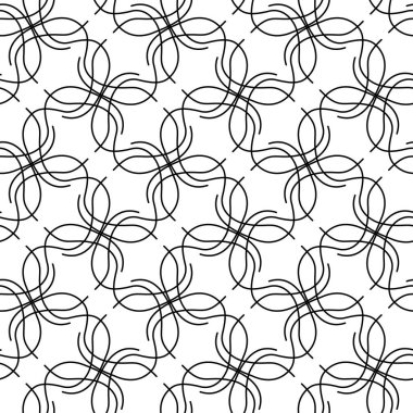 Beyaz üzerine siyah çizgiler. Minimalist vektör deseni. İç dekorasyon ve tekstil baskısı için mükemmel tasarım