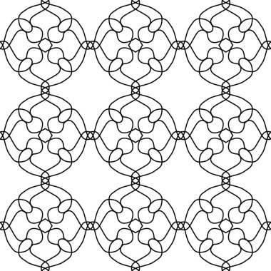 Beyaz üzerine soyut siyah çizgiler. Minimalist vektör elle çizilmiş pürüzsüz desen. Renklendirme için basit ögeler